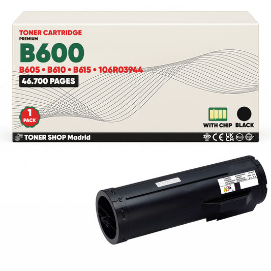 BDink Cartucho Tóner Compatible Xerox VersaLink B600/B605 Negro
