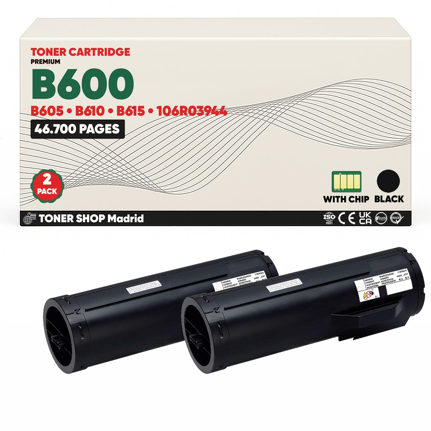 BDink Cartucho Tóner Compatible Xerox VersaLink B600/B605 Negro