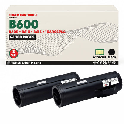 BDink Cartucho Tóner Compatible Xerox VersaLink B600/B605 Negro