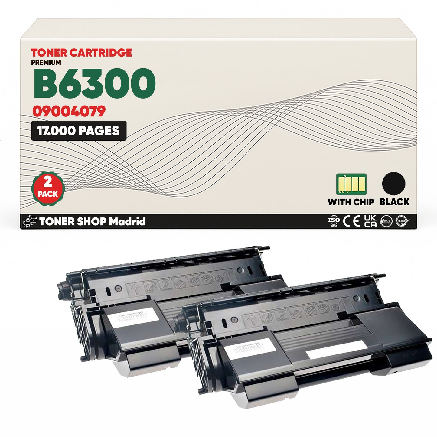 BDink Cartucho Tóner Compatible OKI B6300 Negro