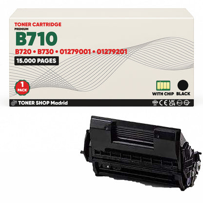 BDink Cartucho Tóner Compatible OKI B710/B720/B730 Negro