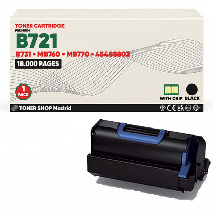 BDink Cartucho Tóner Compatible OKI B721/B731 Negro