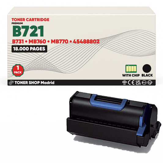 BDink Cartucho Tóner Compatible OKI B721/B731 Negro