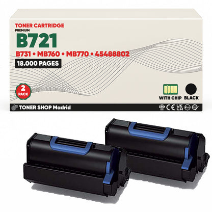 BDink Cartucho Tóner Compatible OKI B721/B731 Negro