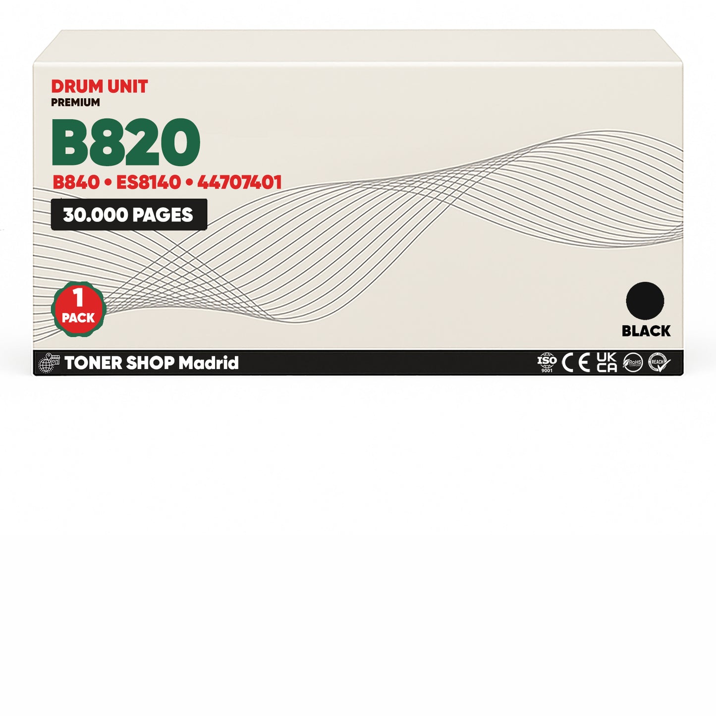 BDink Tambor de Imagen Compatible OKI B820/B840/ES8140 Negro (Drum)