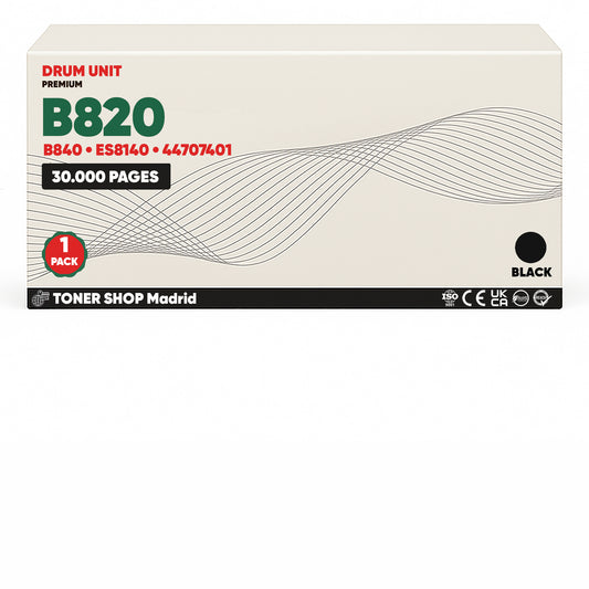 BDink Tambor de Imagen Compatible OKI B820/B840/ES8140 Negro (Drum)
