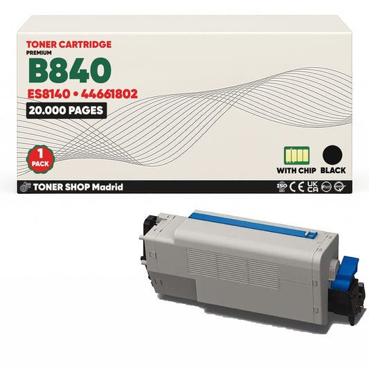 BDink Cartucho Tóner Compatible OKI B840/ES8140 Negro