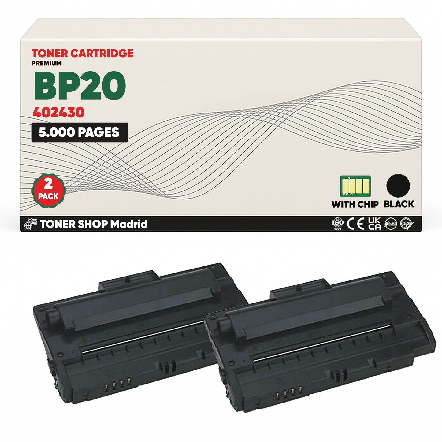 BDink Cartucho Tóner Compatible Ricoh BP20 Negro