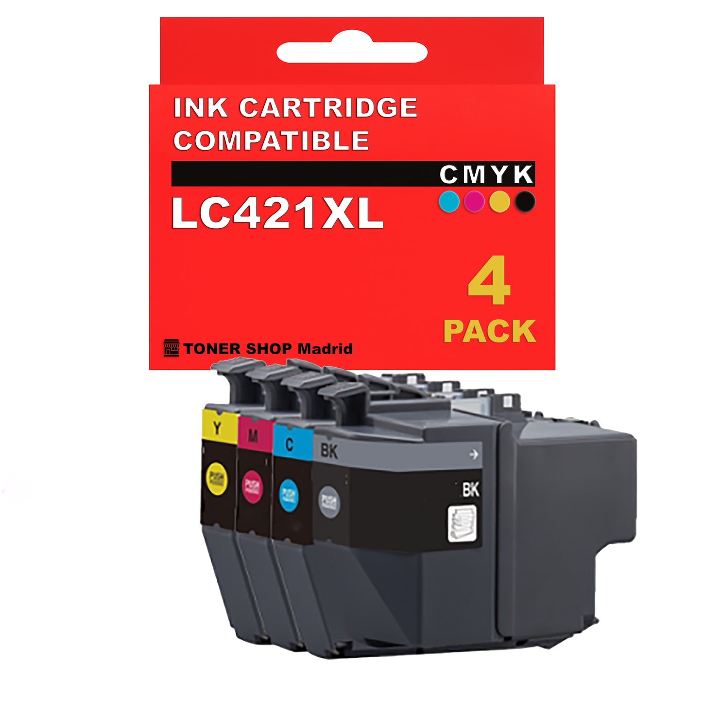 BDink Cartuchos Tinta Original Brother LC421XL CMYK (Pack 4)