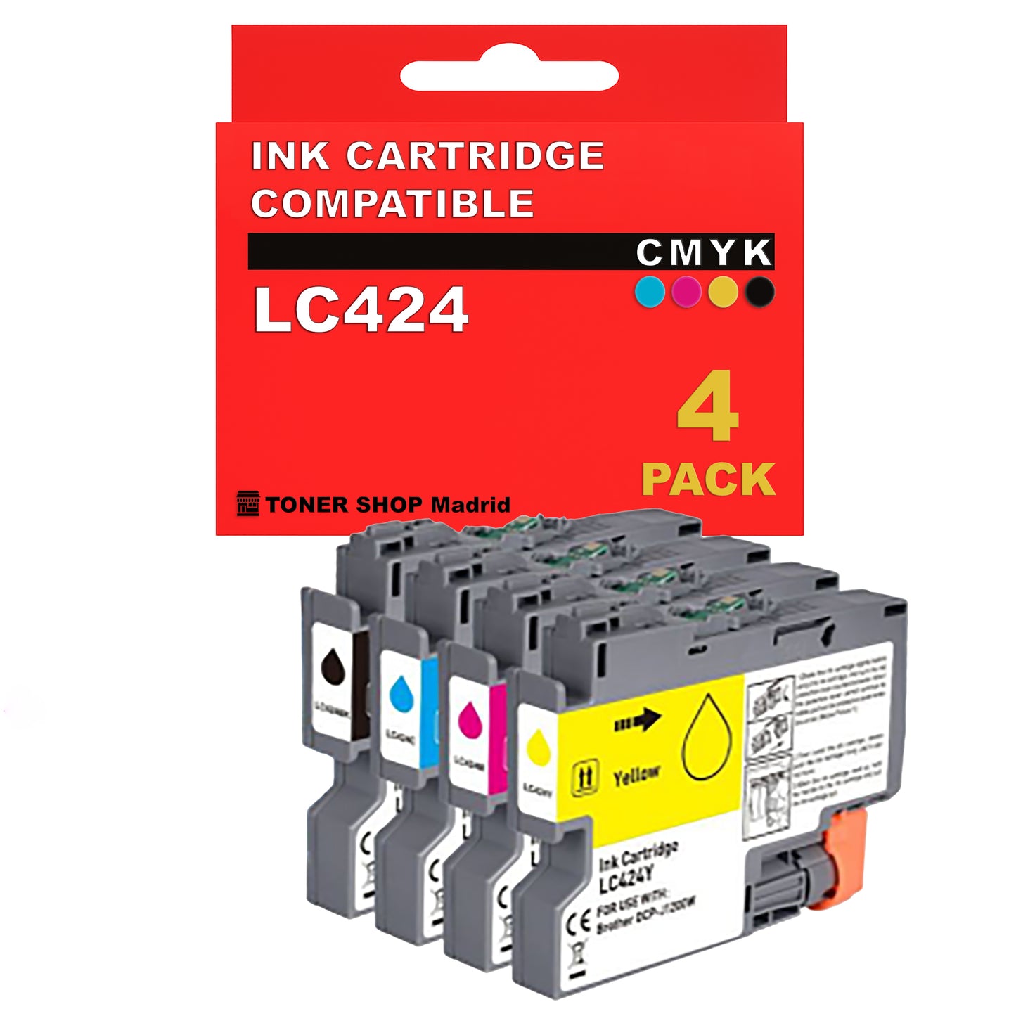 BDink Cartuchos Tinta Original  Brother LC424 CMYK (Pack 4)