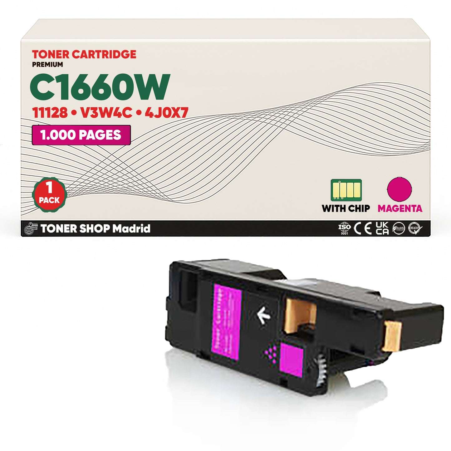 BDink Tóner Compatible Dell C1660W (Pack 3 CMY)
