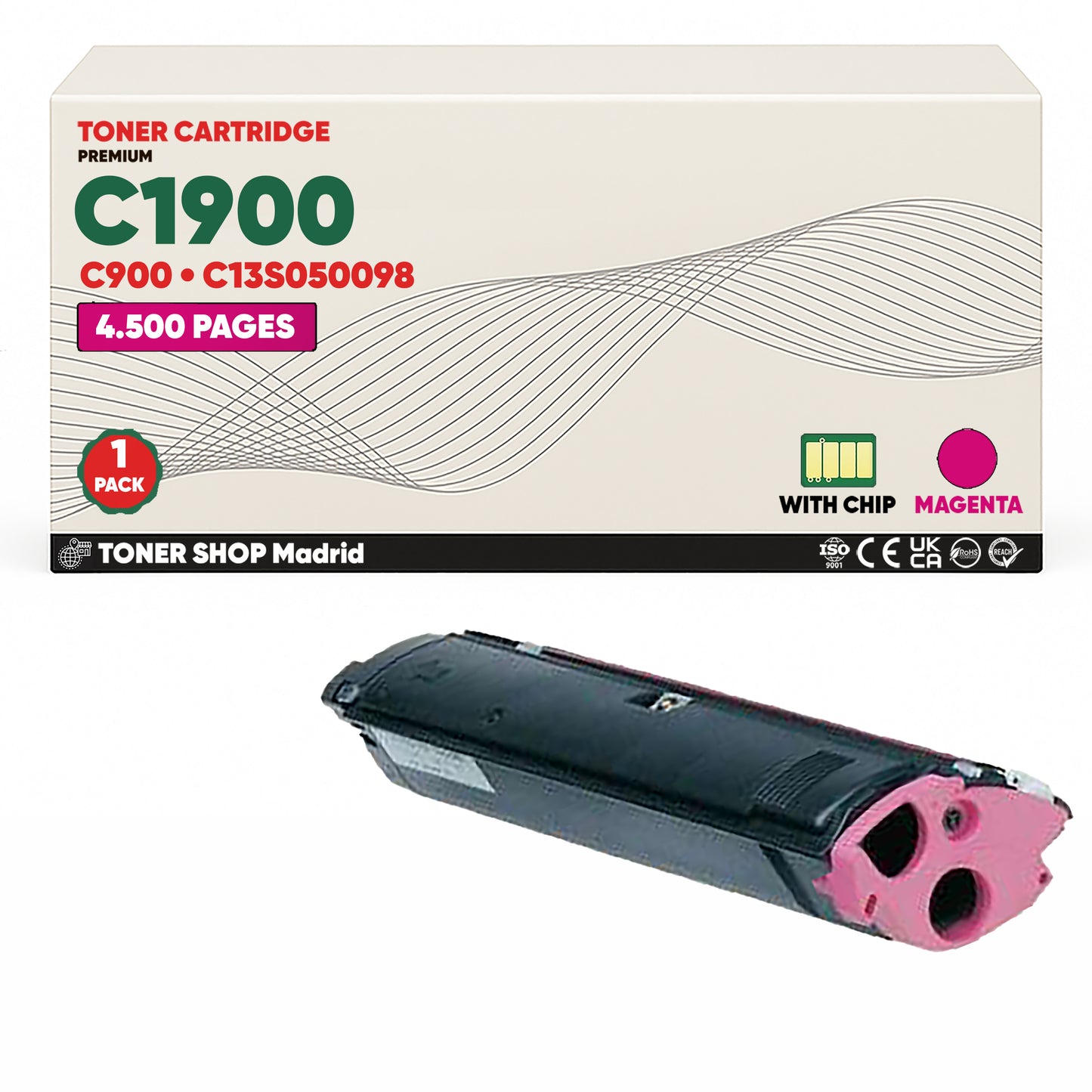 BDink Tóner Compatible Epson C1900/C900 (Pack 4 CMYK)