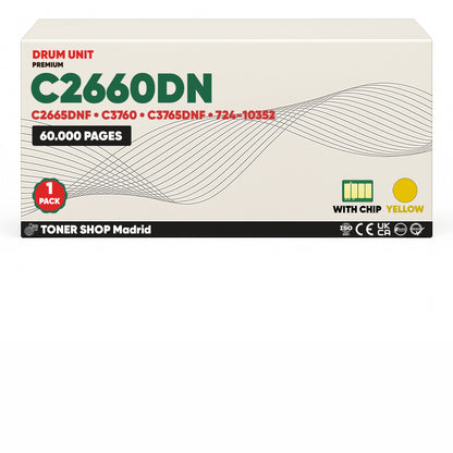 BDink Tambor de Imagen Compatible Dell C2660DN (Pack 4 CMYK)