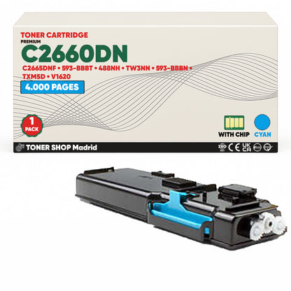 BDink Tóner Compatible Dell C2660DN/C2665DNF (Pack 4 CMYK)