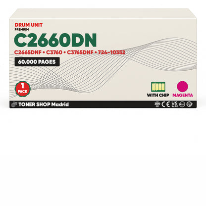 BDink Tambor de Imagen Compatible Dell C2660DN (Pack 4 CMYK)