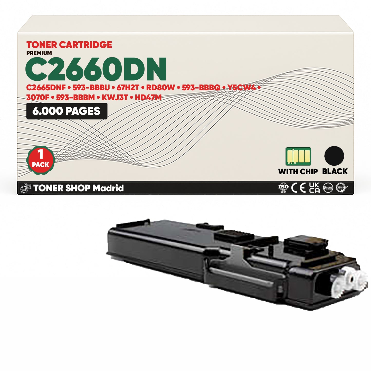 BDink Tóner Compatible Dell C2660DN/C2665DNF (Pack 4 CMYK)