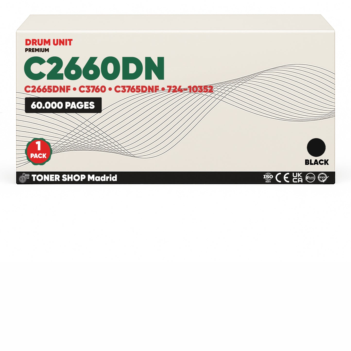 BDink Tambor de Imagen Compatible Dell C2660DN (Pack 4 CMYK)