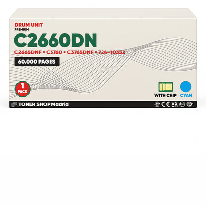 BDink Tambor de Imagen Compatible Dell C2660DN (Pack 4 CMYK)