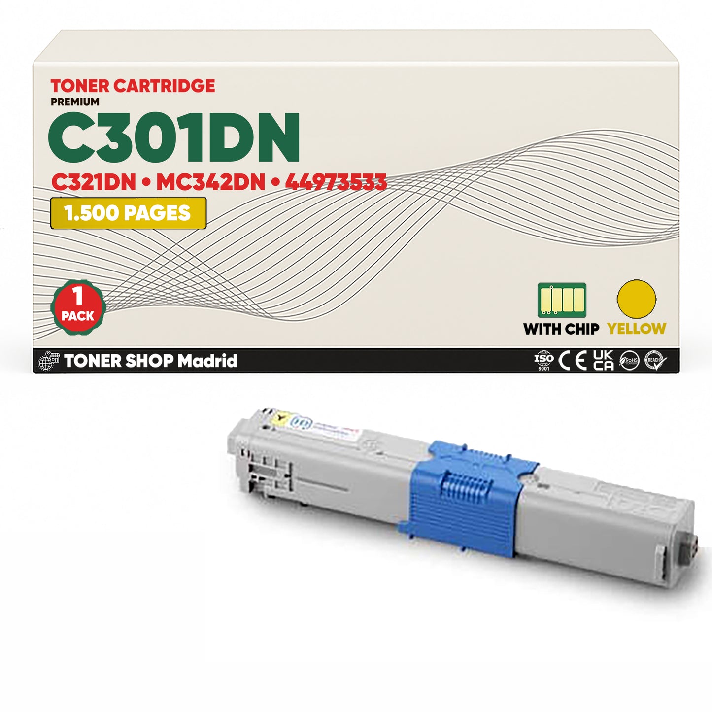 BDink Tóner Compatible OKI C301DN/C321DN/MC342DN (Pack 4 CMYK)