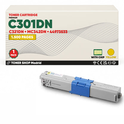 BDink Tóner Compatible OKI C301DN/C321DN/MC342DN (Pack 4 CMYK)