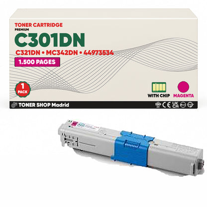 BDink Tóner Compatible OKI C301DN/C321DN/MC342DN (Pack 4 CMYK)