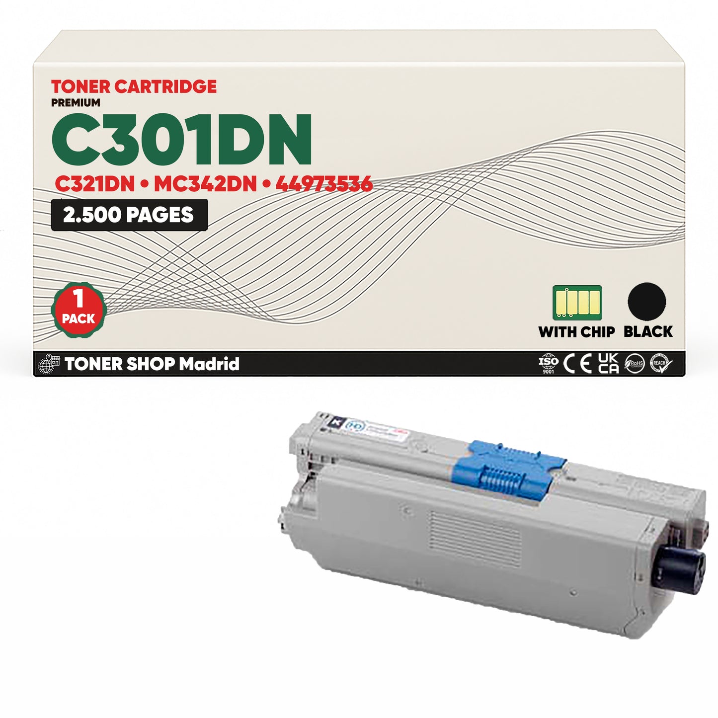 BDink Tóner Compatible OKI C301DN/C321DN/MC342DN (Pack 4 CMYK)
