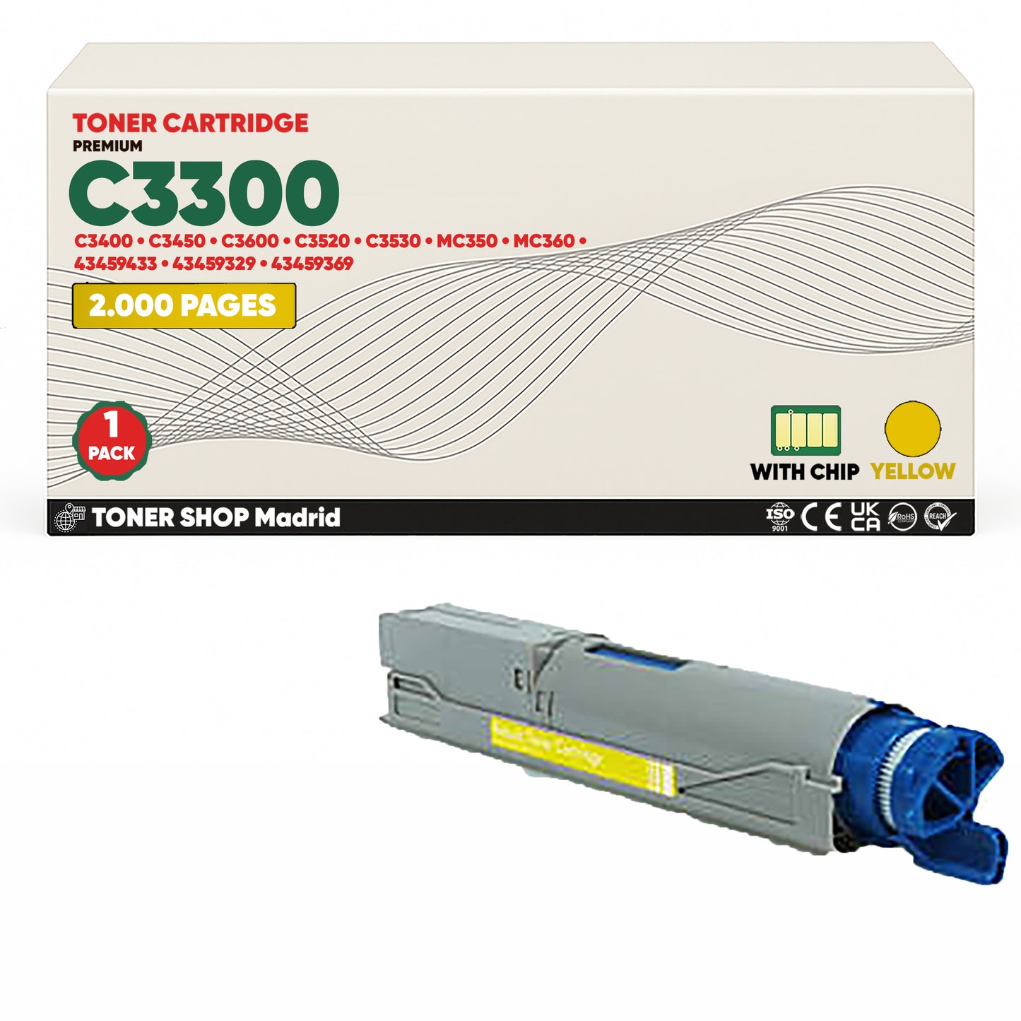 BDink Tóner Compatible OKI C3300/C3400/MC350/MC360 (Pack 4 CMYK)