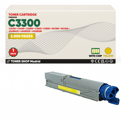 BDink Tóner Compatible OKI C3300/C3400/MC350/MC360 (Pack 4 CMYK)