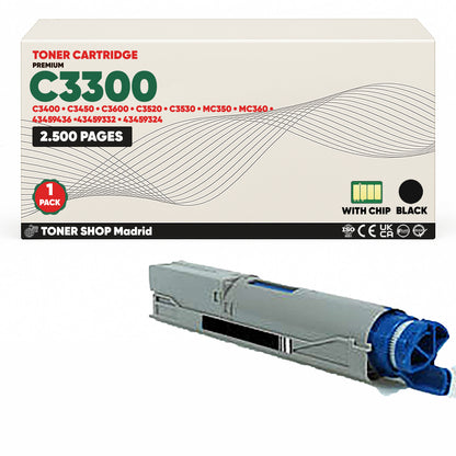 BDink Tóner Compatible OKI C3300/C3400/MC350/MC360 (Pack 4 CMYK)