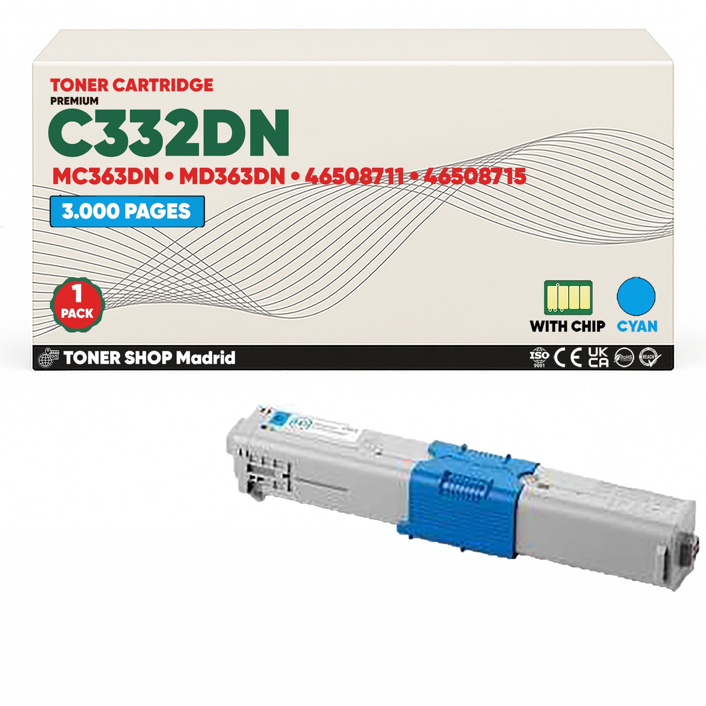 BDink Tóner Compatible OKI C332DN/MC363DN/MD363DN (Pack 4 CMYK)