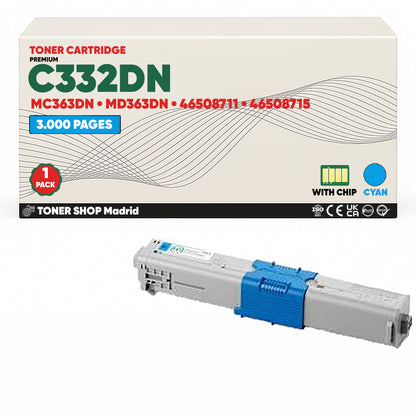 BDink Tóner Compatible OKI C332DN/MC363DN/MD363DN (Pack 4 CMYK)