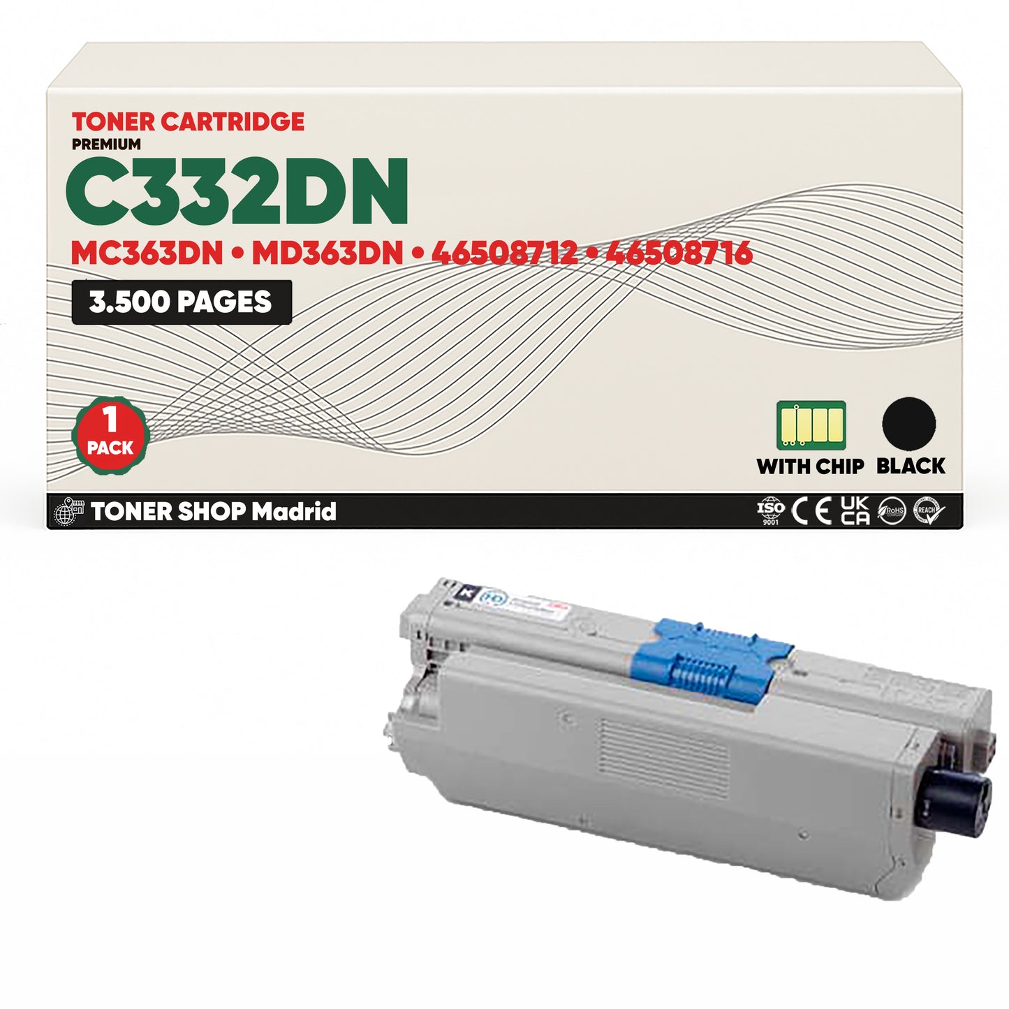 BDink Tóner Compatible OKI C332DN/MC363DN/MD363DN (Pack 4 CMYK)