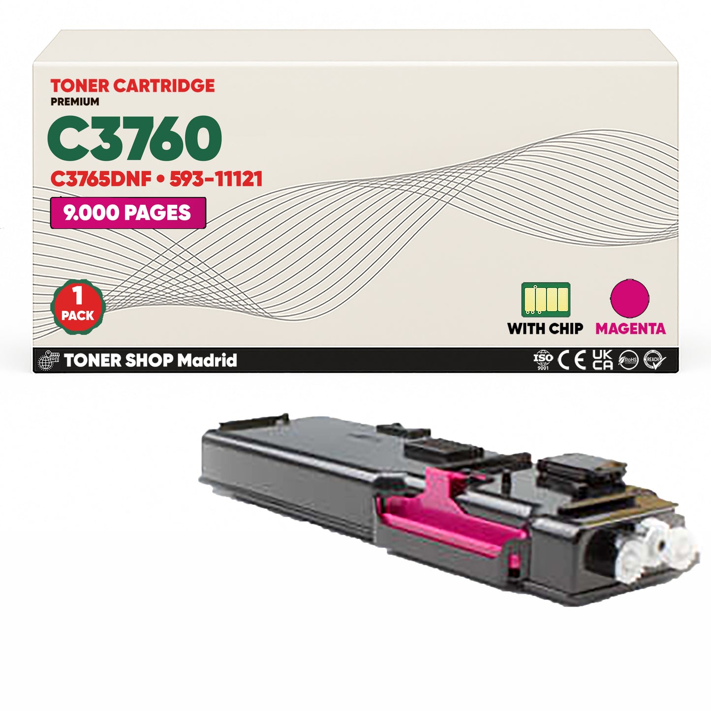 BDink Tóner Compatible Dell C3760/C3765DNF (Pack 4 CMYK)