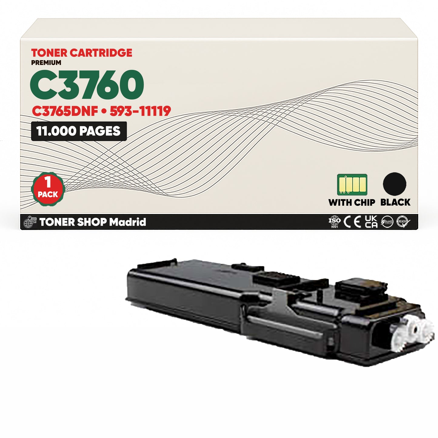 BDink Tóner Compatible Dell C3760/C3765DNF (Pack 4 CMYK)
