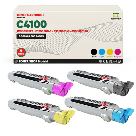 BDink Tóner Compatible Epson C4100 (Pack 4 ) CMYK