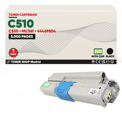 BDink Cartuchos Tóner Compatibles OKI C510/C530/MC561/MC562 CMYK (Pack 4)