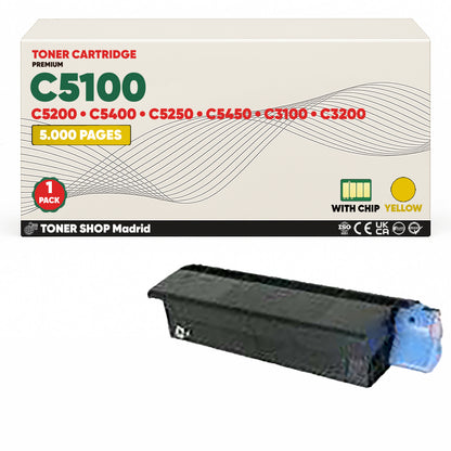 BDink Cartuchos Tóner Compatibles OKI C5100 CMYK (Pack 4)