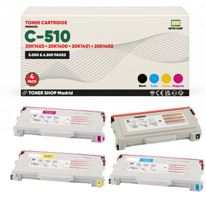 BDink Cartuchos Tóner Compatibles Lexmark C510 CMYK (Pack 4)