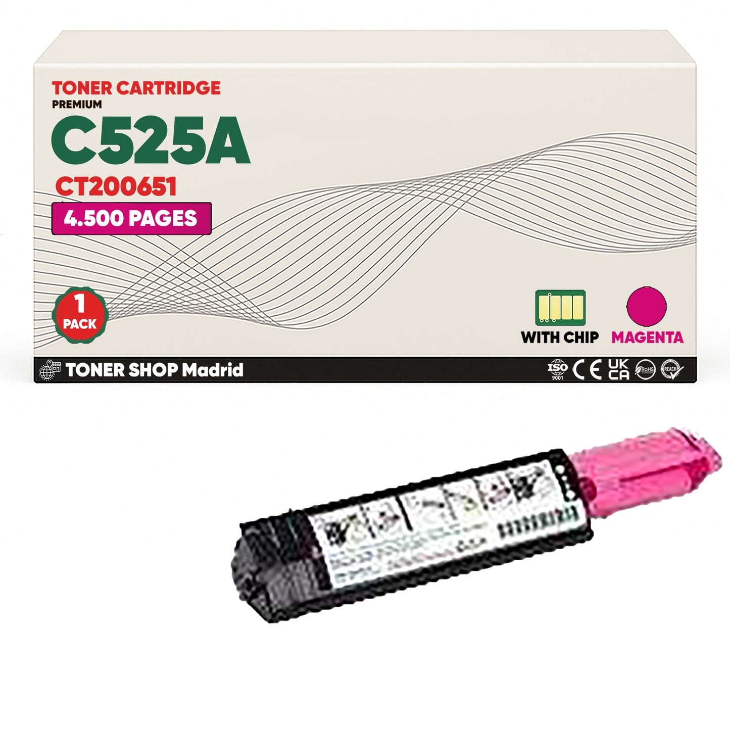 BDink Tóner Compatible Xerox DocuPrint C525A (Pack 3 Colores)