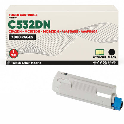 BDink Cartuchos Tóner Compatibles OKI C532DN/C542DN/MC563DN/MC573DN CMYK (Pack 4)