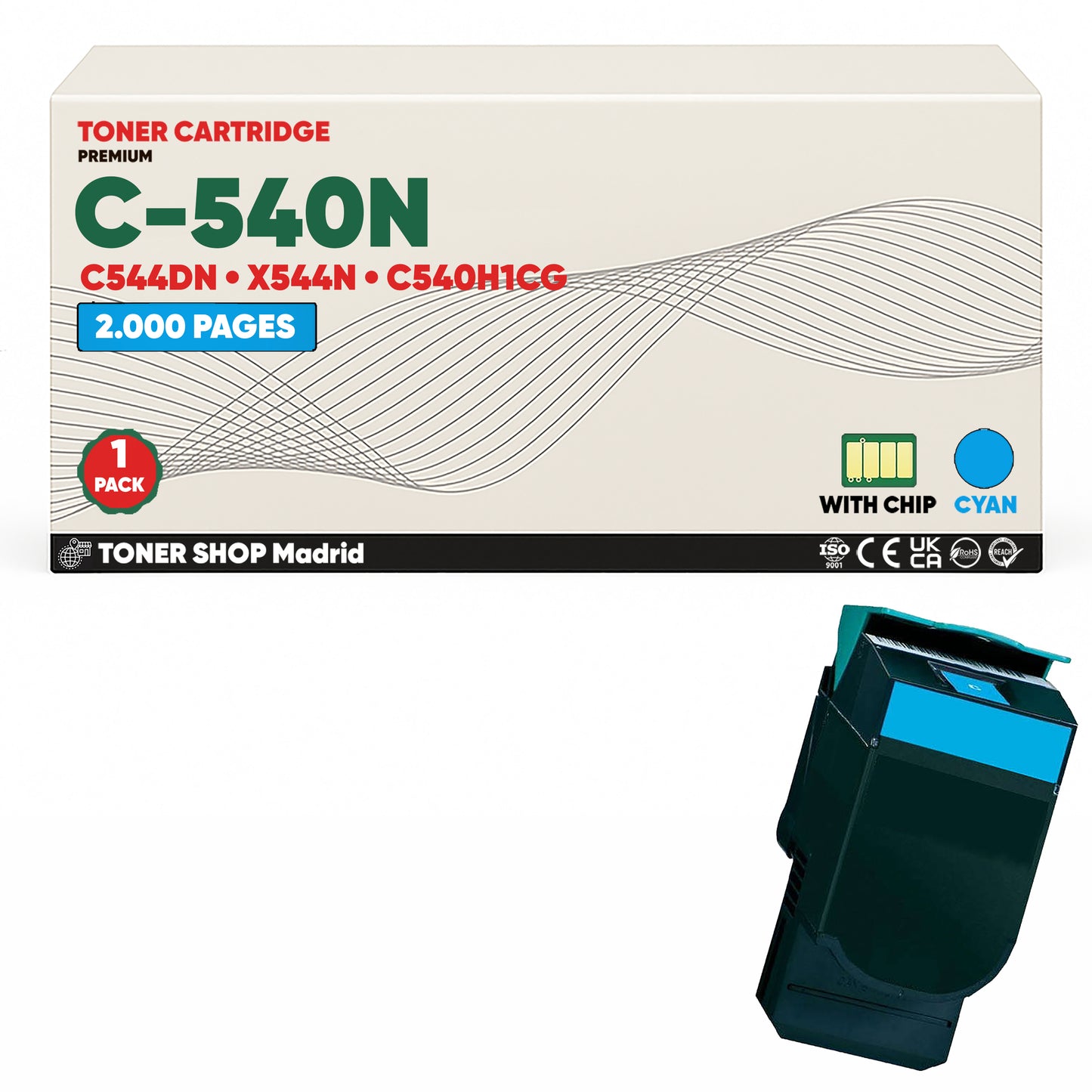 BDink Cartuchos Tóner Compatibles Lexmark C540N CMYK (Pack 4)