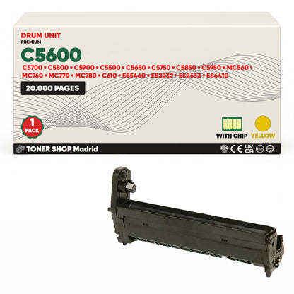 BDink Cartuchos Tóner Compatibles OKI C5600/5900 (Pack 4 CMYK)