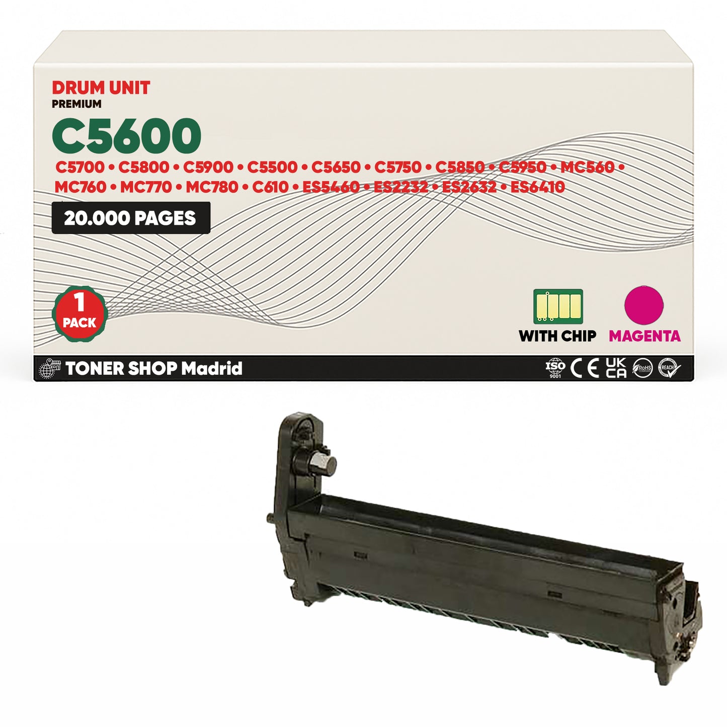 BDink Cartuchos Tóner Compatibles OKI C5600/5900 (Pack 4 CMYK)