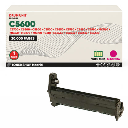 BDink Cartuchos Tóner Compatibles OKI C5600/5900 (Pack 4 CMYK)