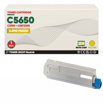 BDink Cartuchos Tóner Compatibles OKI C5650/C5750 CMYK (Pack 4)