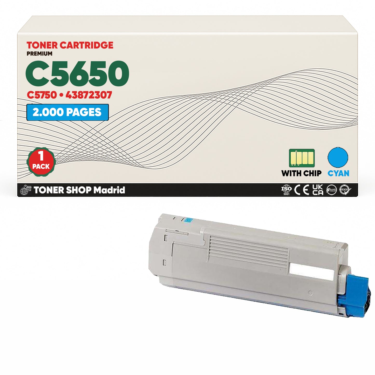 BDink Cartuchos Tóner Compatibles OKI C5650/C5750 CMYK (Pack 4)