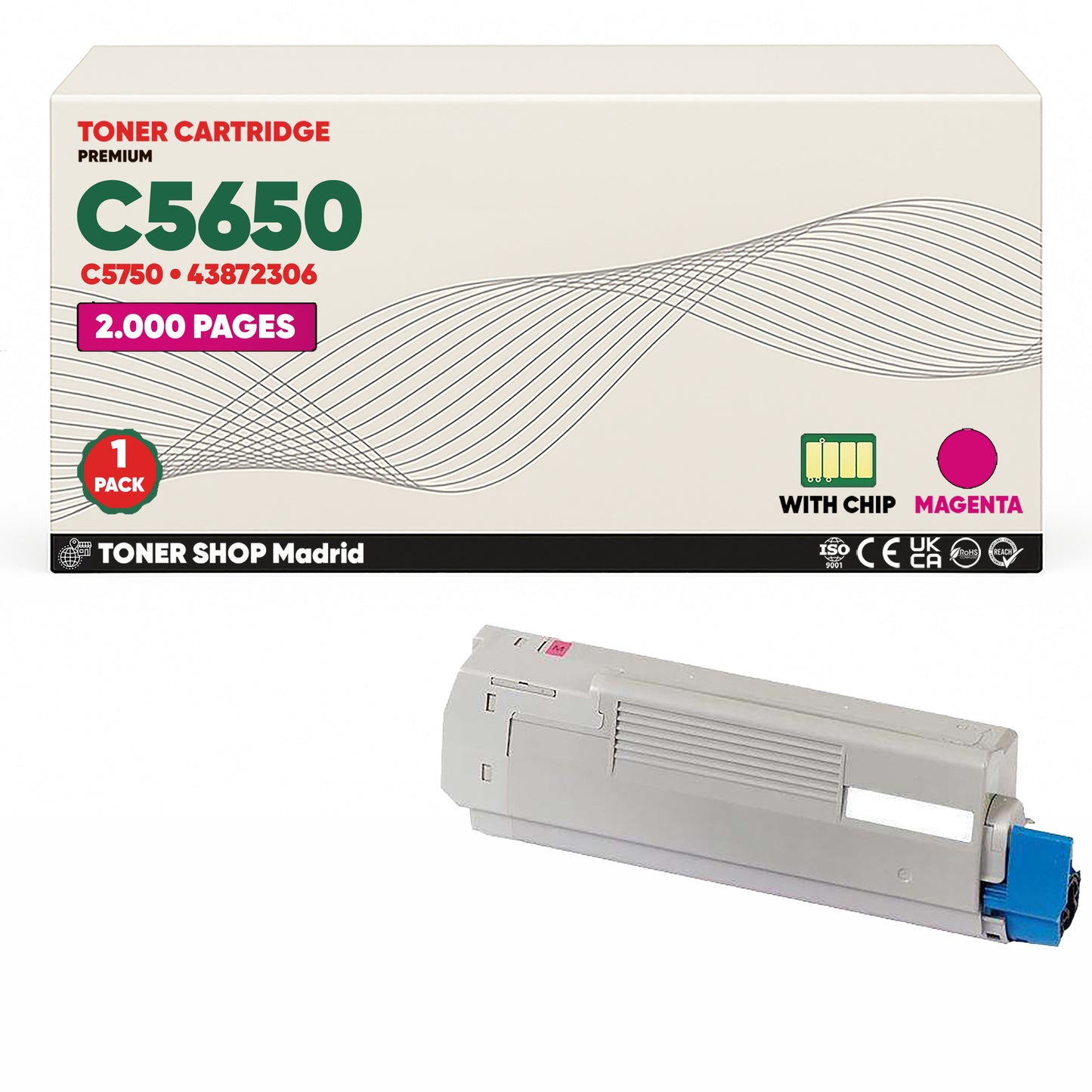 BDink Cartuchos Tóner Compatibles OKI C5650/C5750 CMYK (Pack 4)