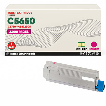BDink Cartuchos Tóner Compatibles OKI C5650/C5750 CMYK (Pack 4)
