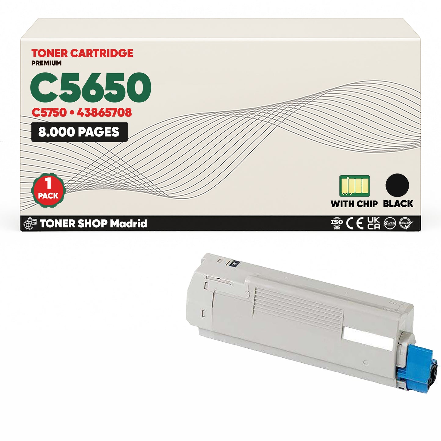 BDink Cartuchos Tóner Compatibles OKI C5650/C5750 CMYK (Pack 4)