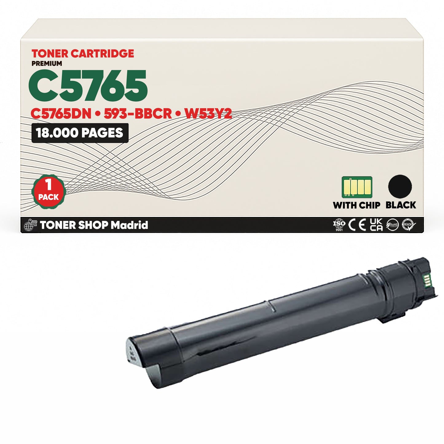 BDink Cartucho Tóner Compatible Dell C5765/C5765DN Negro